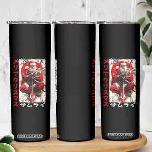 Christmas Samurai Santa Skinny Tumbler Japanese Xmas Warrior Ukiyo-e Art TS11 Print Your Wear