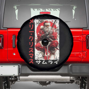 Christmas Samurai Santa Spare Tire Cover Japanese Xmas Warrior Ukiyo-e Art TS11 Black Print Your Wear