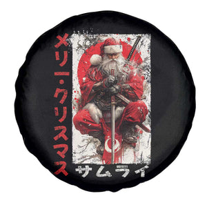 Christmas Samurai Santa Spare Tire Cover Japanese Xmas Warrior Ukiyo-e Art TS11 Print Your Wear