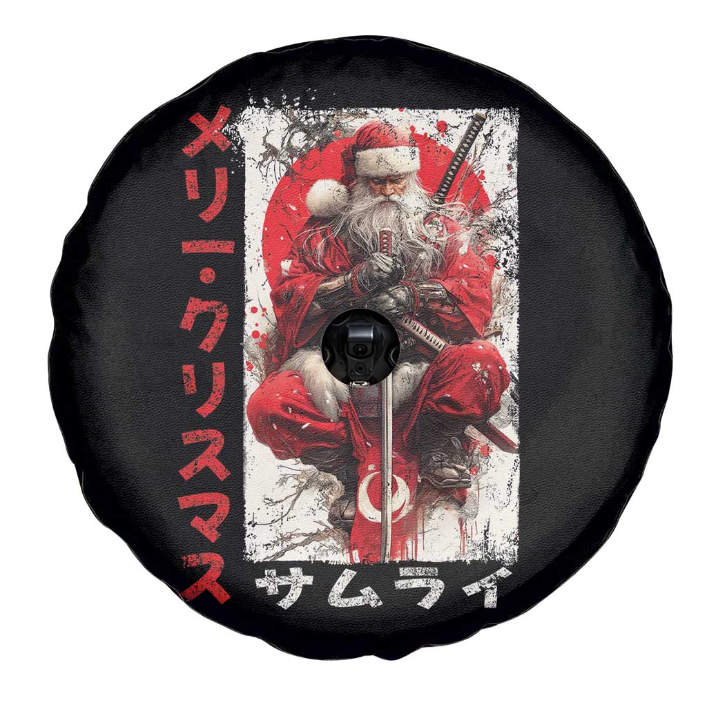 Christmas Samurai Santa Spare Tire Cover Japanese Xmas Warrior Ukiyo-e Art TS11 Print Your Wear