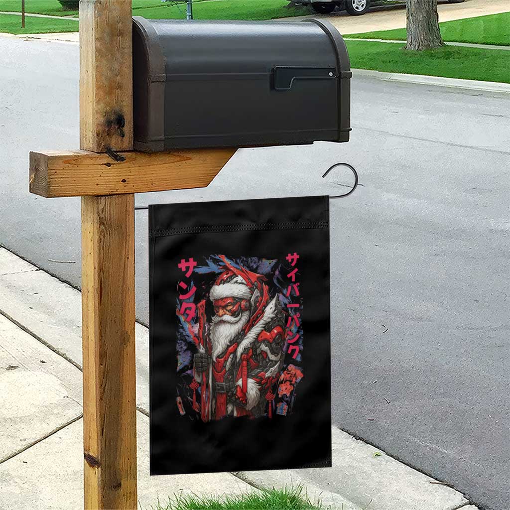 Christmas Cyberpunk Santa Garden Flag Japanese Xmas Techwear Manga Anime TS11 Print Your Wear