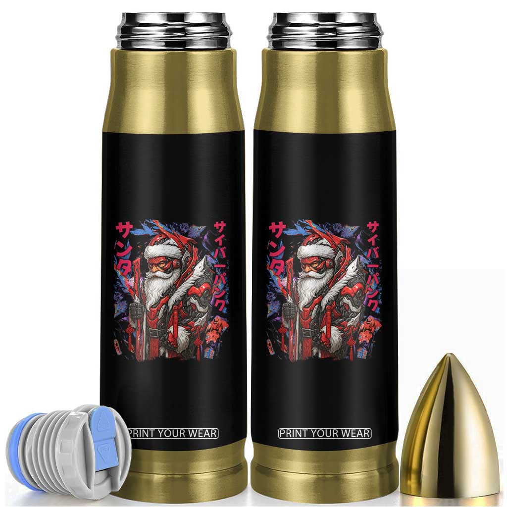 Christmas Cyberpunk Santa Bullet Tumbler Japanese Xmas Techwear Manga Anime TS11 Black Print Your Wear
