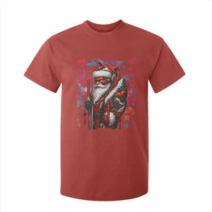 Christmas Cyberpunk Santa T Shirt For Kid Japanese Xmas Techwear Manga Anime TS11 Red Print Your Wear