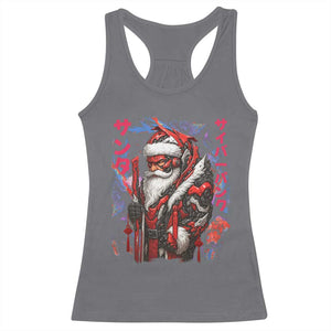 Christmas Cyberpunk Santa Racerback Tank Top Japanese Xmas Techwear Manga Anime TS11 Charcoal Print Your Wear