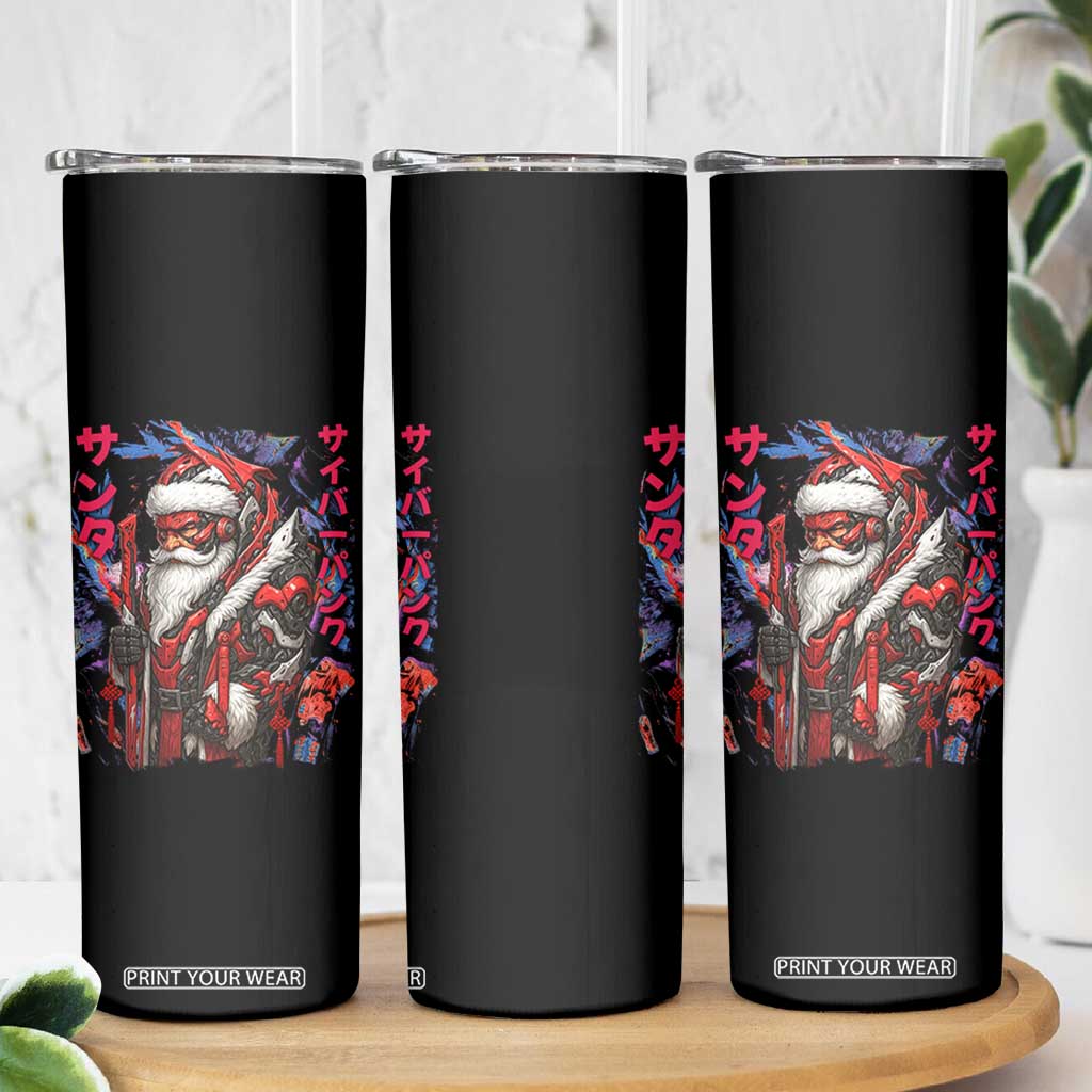 Christmas Cyberpunk Santa Skinny Tumbler Japanese Xmas Techwear Manga Anime TS11 Print Your Wear
