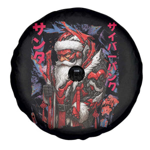 Christmas Cyberpunk Santa Spare Tire Cover Japanese Xmas Techwear Manga Anime TS11 Print Your Wear