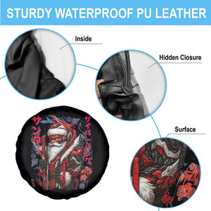 Christmas Cyberpunk Santa Spare Tire Cover Japanese Xmas Techwear Manga Anime TS11 Print Your Wear