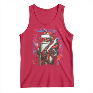 Christmas Cyberpunk Santa Tank Top Japanese Xmas Techwear Manga Anime TS11 Red Print Your Wear