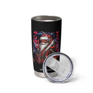 Christmas Cyberpunk Santa Tumbler Cup Japanese Xmas Techwear Manga Anime TS11 Print Your Wear