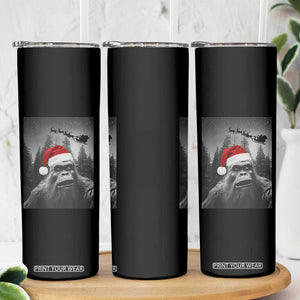 Funny Bigfoot Santas Sleigh Selfie Christmas Skinny Tumbler TS11 Print Your Wear