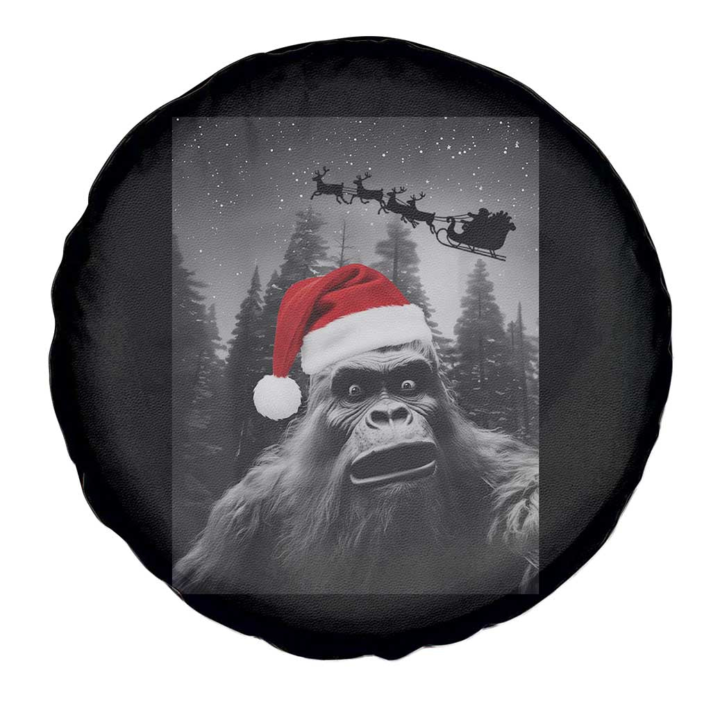 Funny Bigfoot Santas Sleigh Selfie Christmas Spare Tire Cover TS11 Print Your Wear