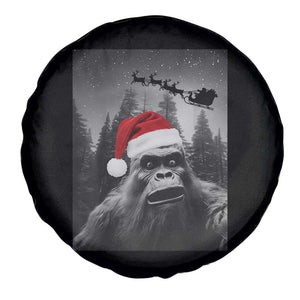 Funny Bigfoot Santas Sleigh Selfie Christmas Spare Tire Cover TS11 Print Your Wear