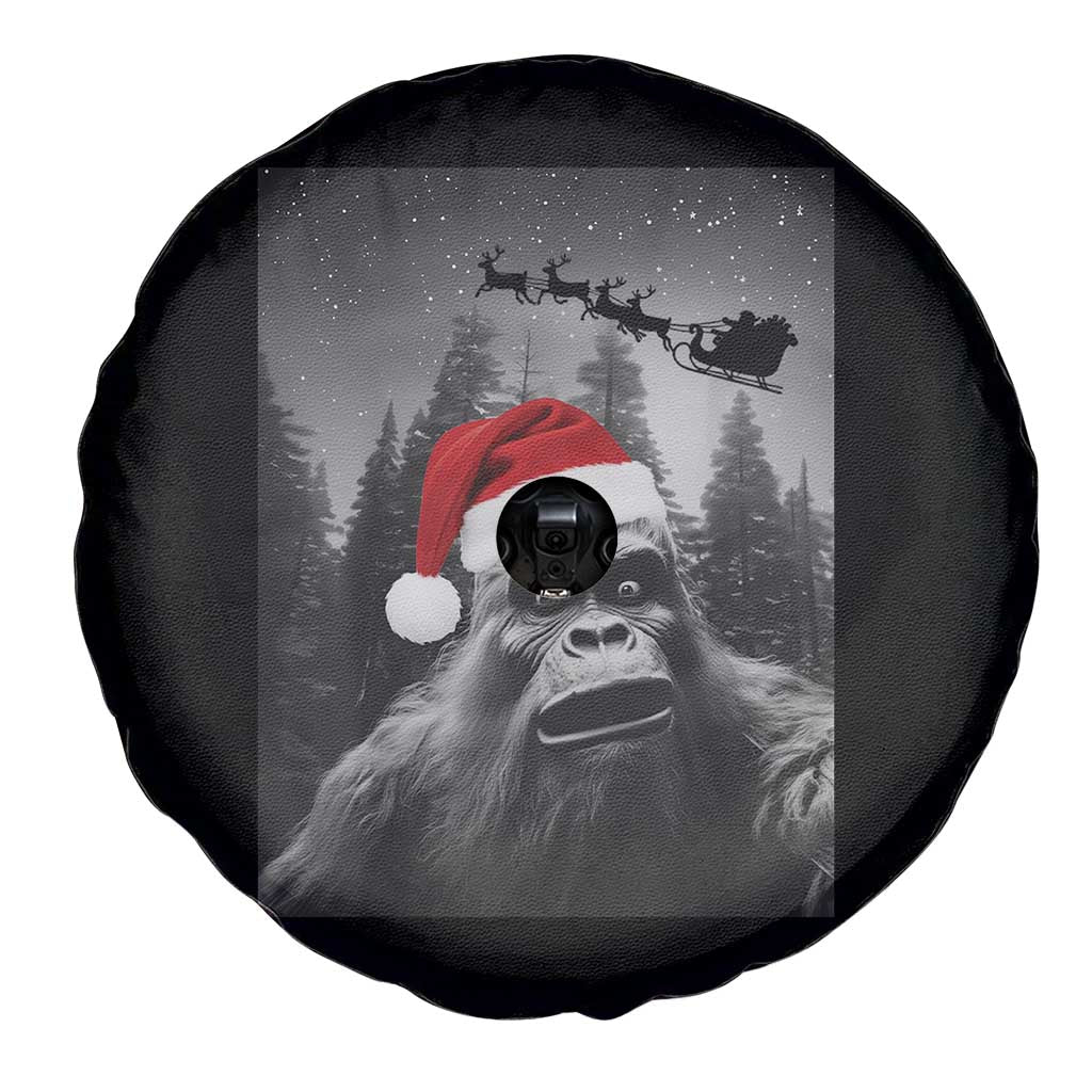 Funny Bigfoot Santas Sleigh Selfie Christmas Spare Tire Cover TS11 Print Your Wear