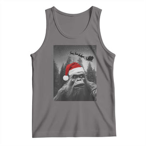 Funny Bigfoot Santas Sleigh Selfie Christmas Tank Top TS11 Deep Heather Print Your Wear