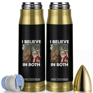 Funny Christmas Santa Bigfoot Bullet Tumbler I Believe In Both Xmas Holiday TS11 Black Print Your Wear