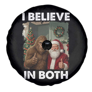 Funny Christmas Santa Bigfoot Spare Tire Cover I Believe In Both Xmas Holiday TS11 Print Your Wear