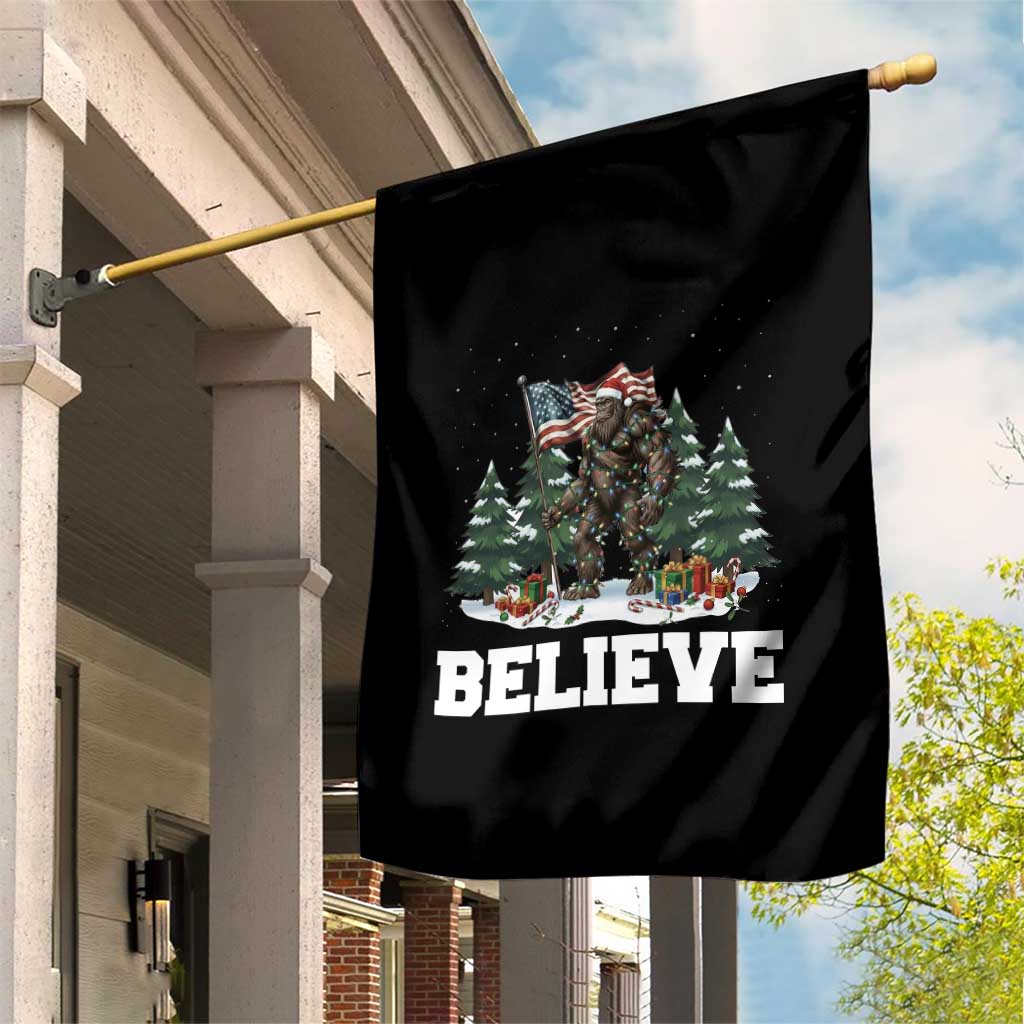 Funny Believe Bigfoot Christmas Garden Flag American Flag Sasquatch Holiday Gift TS11 Print Your Wear