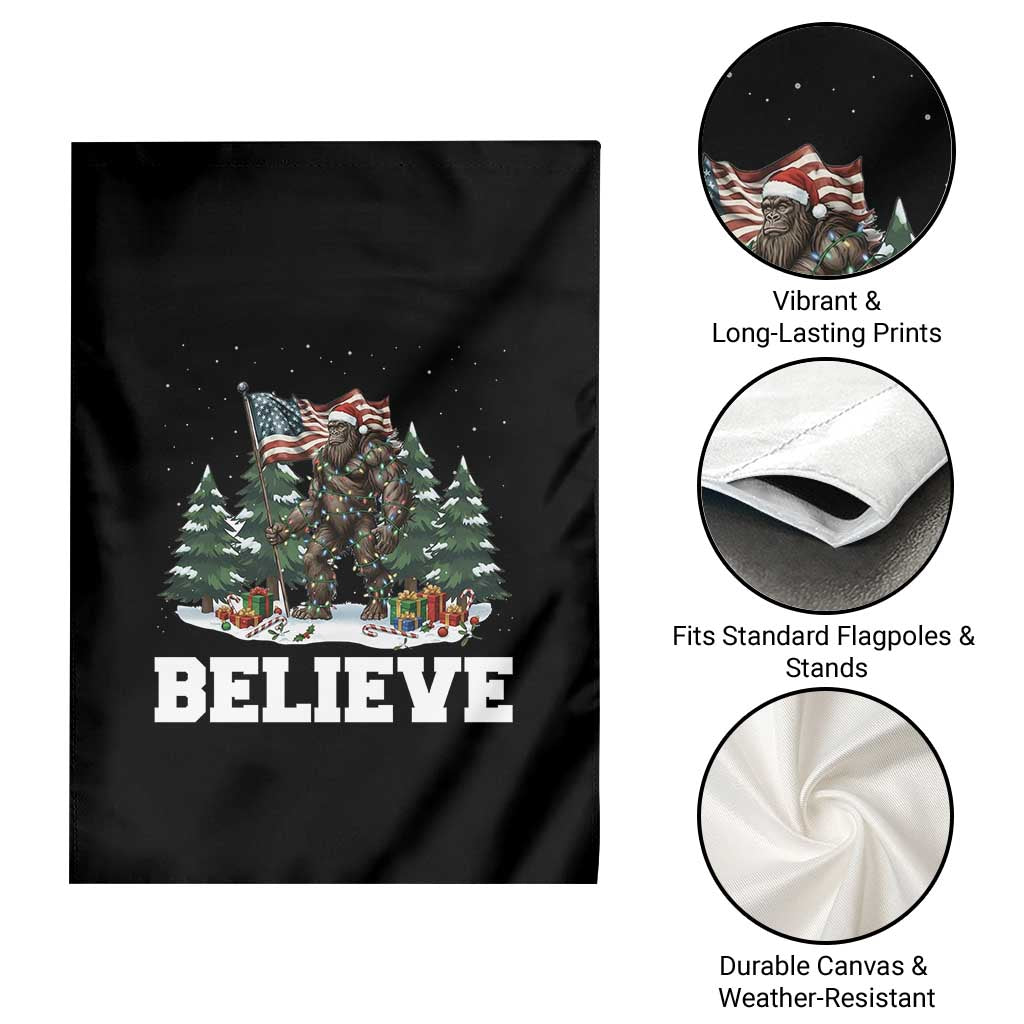 Funny Believe Bigfoot Christmas Garden Flag American Flag Sasquatch Holiday Gift TS11 Print Your Wear