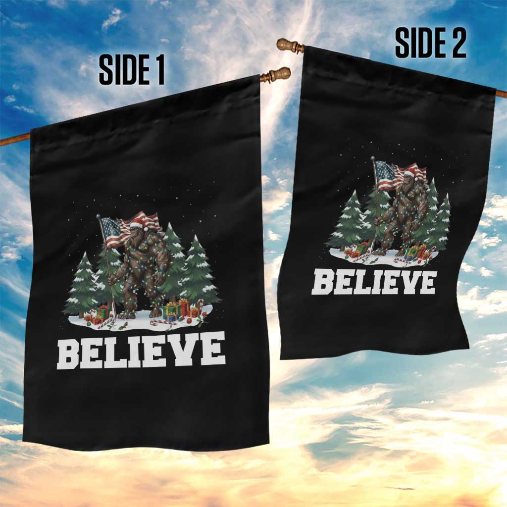 Funny Believe Bigfoot Christmas Garden Flag American Flag Sasquatch Holiday Gift TS11 Print Your Wear