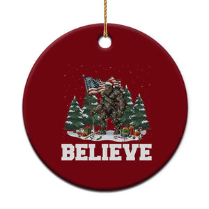 Funny Believe Bigfoot Christmas Ceramic Ornament American Flag Sasquatch Holiday Gift TS11 1pc Red Print Your Wear