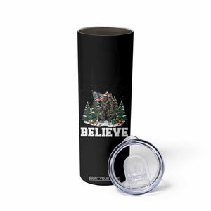 Funny Believe Bigfoot Christmas Skinny Tumbler American Flag Sasquatch Holiday Gift TS11 Print Your Wear