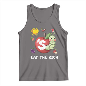 Funny Eat The Rich Tank Top Hungry Caterpillar Fruit Social Activist TS11 Deep Heather Print Your Wear