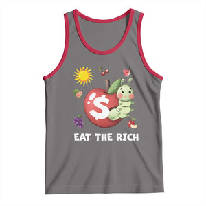 Funny Eat The Rich Tank Top Hungry Caterpillar Fruit Social Activist TS11 Deep Heather Red Print Your Wear