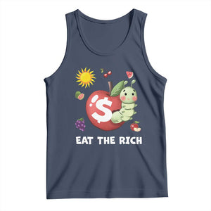 Funny Eat The Rich Tank Top Hungry Caterpillar Fruit Social Activist TS11 Navy Print Your Wear