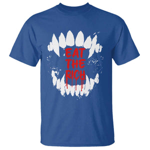 Eat The Rich T Shirt Vamp Fangs Social Activist TS11 Royal Blue Print Your Wear