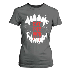Eat The Rich T Shirt For Women Vamp Fangs Social Activist TS11 Dark Heather Print Your Wear