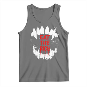 Eat The Rich Tank Top Vamp Fangs Social Activist TS11 Black Heather Print Your Wear