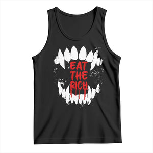 Eat The Rich Tank Top Vamp Fangs Social Activist TS11 Black Print Your Wear