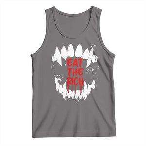 Eat The Rich Tank Top Vamp Fangs Social Activist TS11 Deep Heather Print Your Wear