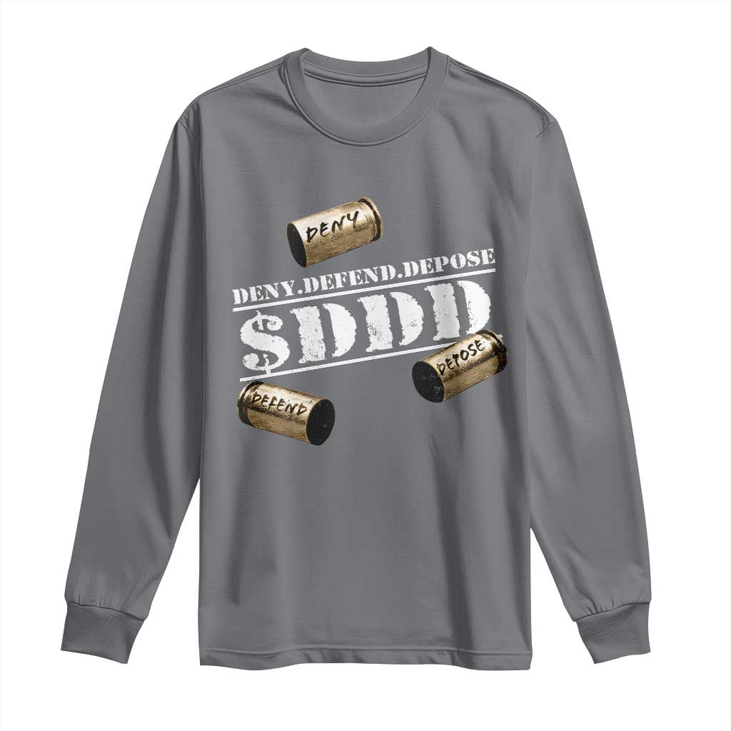 Deny Defend Depose Long Sleeve Shirt $DDD Vintage Bronze Bullet Shells TS11 Charcoal Print Your Wear