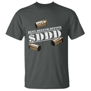 Deny Defend Depose T Shirt $DDD Vintage Bronze Bullet Shells TS11 Dark Heather Print Your Wear