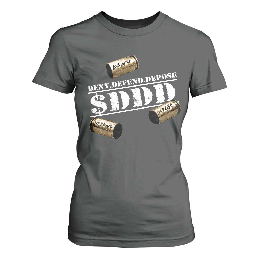 Deny Defend Depose T Shirt For Women $DDD Vintage Bronze Bullet Shells TS11 Dark Heather Print Your Wear