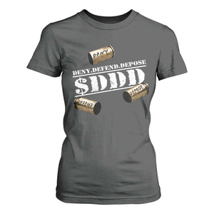 Deny Defend Depose T Shirt For Women $DDD Vintage Bronze Bullet Shells TS11 Dark Heather Print Your Wear