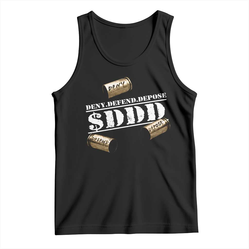 Deny Defend Depose Tank Top $DDD Vintage Bronze Bullet Shells TS11 Black Print Your Wear