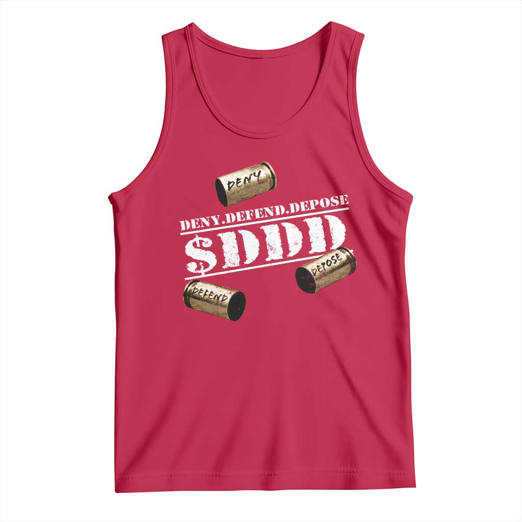 Deny Defend Depose Tank Top $DDD Vintage Bronze Bullet Shells TS11 Red Print Your Wear