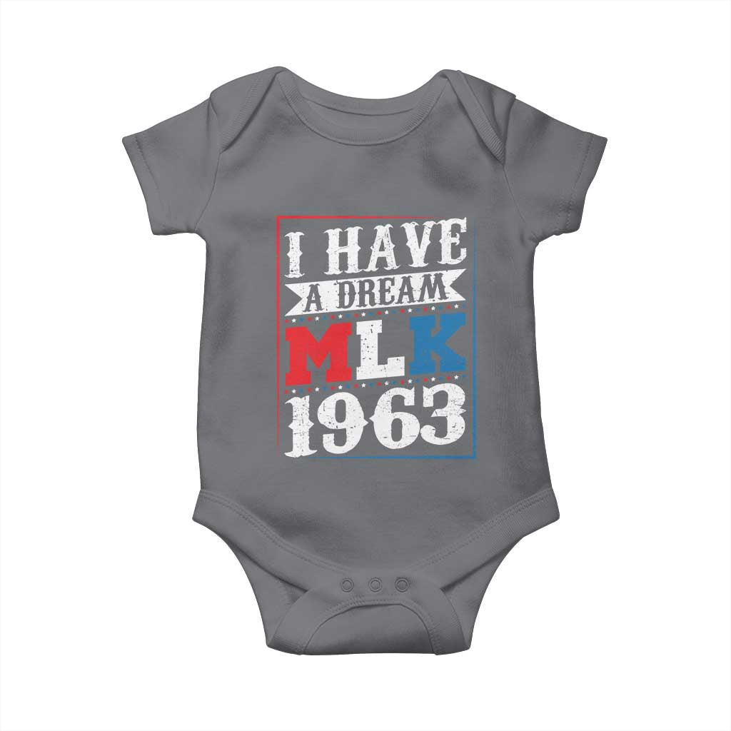 I Have A Dream Martin Luther King Baby Onesie MLK Day 1963 TS11 Charcoal Print Your Wear
