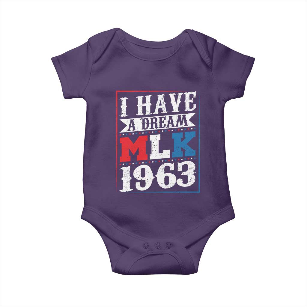 I Have A Dream Martin Luther King Baby Onesie MLK Day 1963 TS11 Purple Print Your Wear
