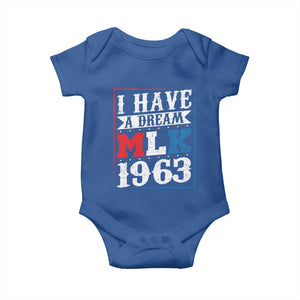I Have A Dream Martin Luther King Baby Onesie MLK Day 1963 TS11 Royal Blue Print Your Wear