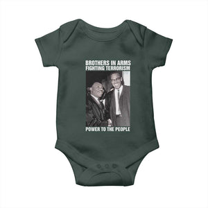 Martin Luther King And Malcolm X Baby Onesie Brothers In Arms Fighting Terrorism Power To The People TS11 Print Your Wear