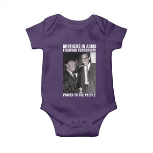 Martin Luther King And Malcolm X Baby Onesie Brothers In Arms Fighting Terrorism Power To The People TS11 Purple Print Your Wear