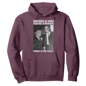 Martin Luther King And Malcolm X Hoodie Brothers In Arms Fighting Terrorism Power To The People TS11 Maroon Print Your Wear