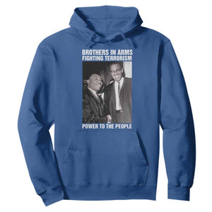 Martin Luther King And Malcolm X Hoodie Brothers In Arms Fighting Terrorism Power To The People TS11 Royal Blue Print Your Wear
