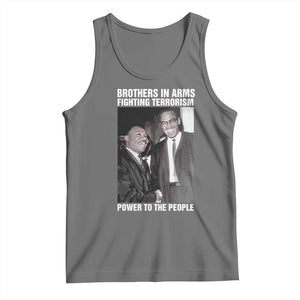 Martin Luther King And Malcolm X Tank Top Brothers In Arms Fighting Terrorism Power To The People TS11 Black Heather Print Your Wear