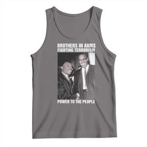 Martin Luther King And Malcolm X Tank Top Brothers In Arms Fighting Terrorism Power To The People TS11 Deep Heather Print Your Wear