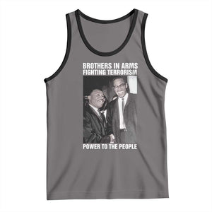 Martin Luther King And Malcolm X Tank Top Brothers In Arms Fighting Terrorism Power To The People TS11 Deep Heather Black Print Your Wear