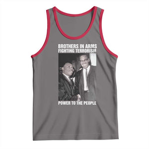 Martin Luther King And Malcolm X Tank Top Brothers In Arms Fighting Terrorism Power To The People TS11 Deep Heather Red Print Your Wear